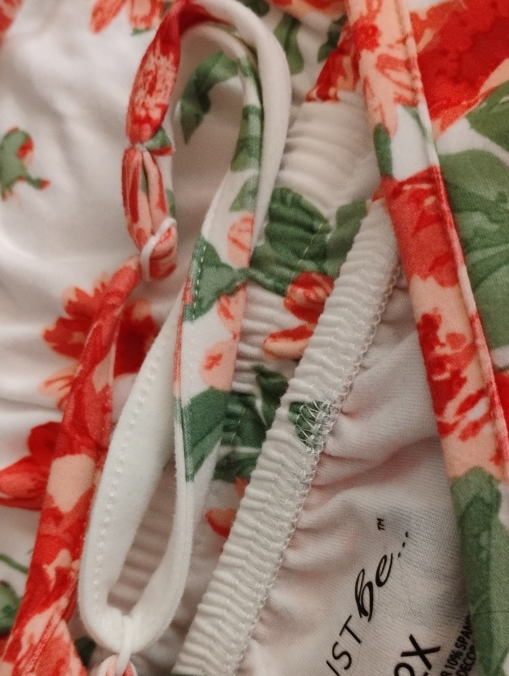 Floral Drawstring Romper Rose Print with side Pockets - Picture 5 of 5